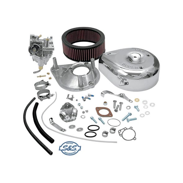 S&S CYCLE PERFORMANCE SUPER E CARBURETTOR KIT. FITS BIG TWIN 1966-1978.