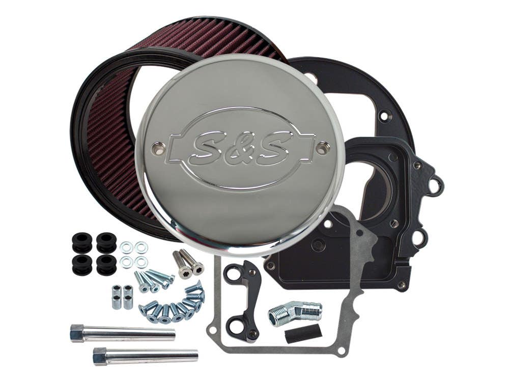S&S CYCLE PERFORMANCE HIGH FLOW AIR CLEANER KIT. FITS INDIAN TOURING & CRUISER 2014-2020 WITH 111CI THUNDERSTROKE ENGINES
