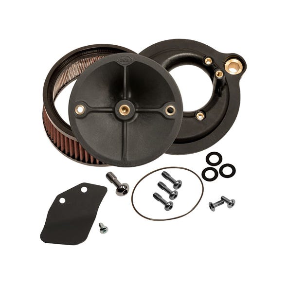 S&S CYCLE PERFORMANCE STEALTH AIR CLEANER KIT WITH HIGH FLOW ELEMENT. FITS MILWAUKEE-EIGHT 2017UP