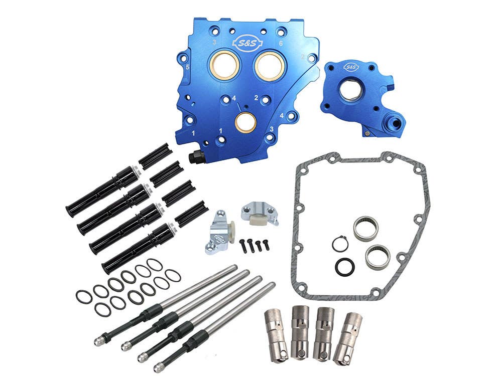 S&S CYCLE PERFORMANCE CAM CHEST KIT WITH BLACK PUSHROD KIT NO CAM - SUITS CHAIN DRIVE CAMSHAFT. FITS TWIN CAM 2007-2017