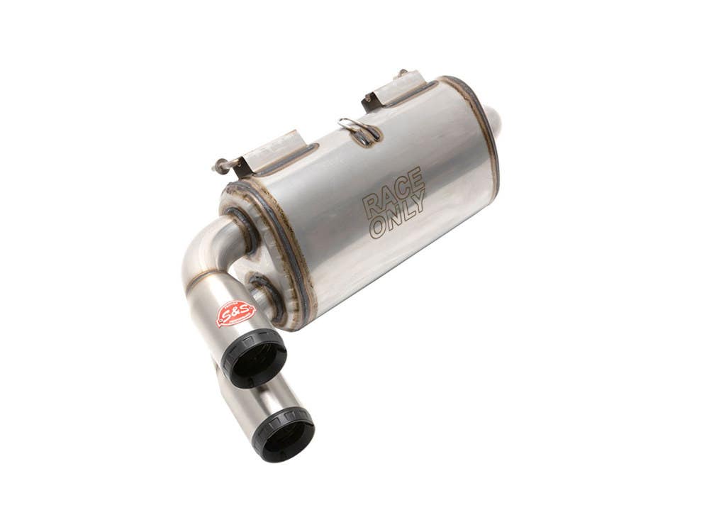 S&S CYCLE PERFORMANCE POWER TUNE XTO UTV EXHAUST - STAINLESS STEEL WITH RACE MUFFLER. FITS KAWASAKI TERYX KRX 1000 2020UP.