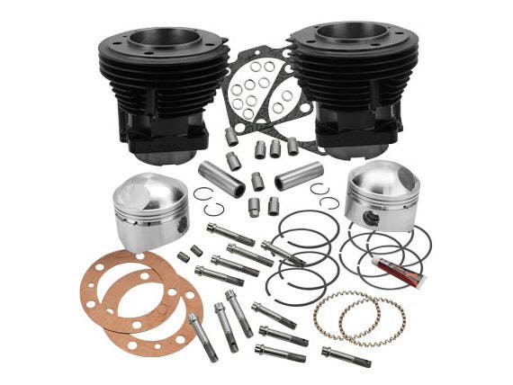 S&S CYCLE PERFORMANCE 80CI CYLINDER KIT WITH 3-1/2IN. BORE - BLACK. FITS BIG TWIN 1978-1984.