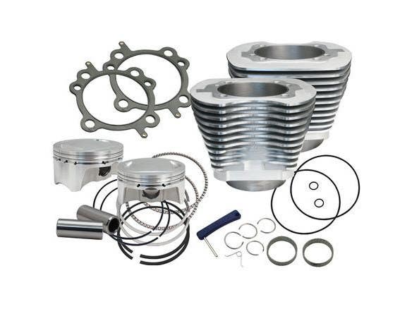 S&S CYCLE PERFORMANCE 110CI BIG BORE KIT - SILVER. FITS TWIN CAM 2007-2017