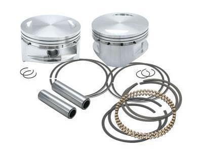 S&S CYCLE PERFORMANCE STANDARD PISTONS WITH 10.4:1 COMPRESSION. FITS TWIN CAM 2007-2017 96CI OR 103CI TO 107CI BIG BORE CONVERSION.