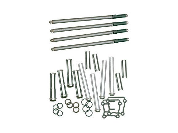 S&S CYCLE PERFORMANCE STANDARD ADJUSTABLE PUSHROD KIT - CHROME. FITS TWIN CAM 1999-2017.