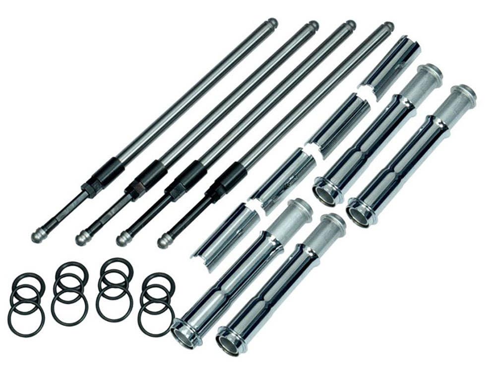 S&S CYCLE PERFORMANCE QUICKEE ADJUSTABLE PUSHROD KIT - CHROME. FITS MILWAUKEE-EIGHT 2017UP.