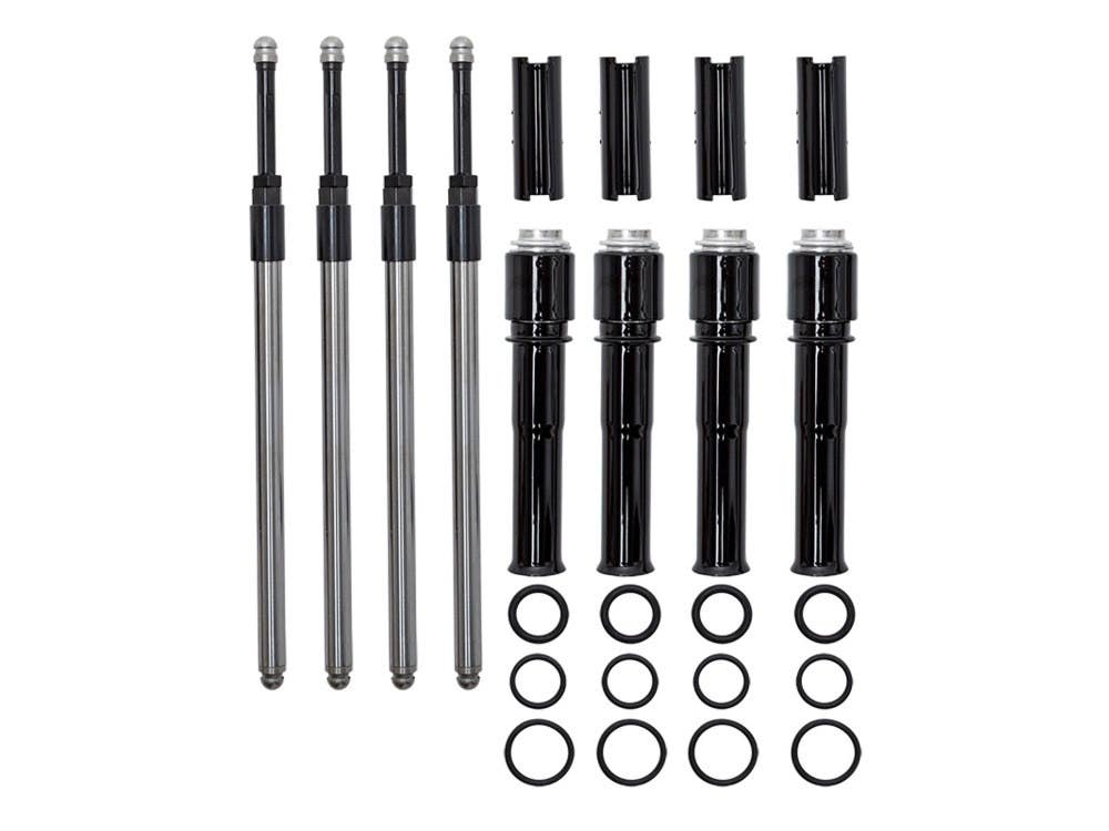S&S CYCLE PERFORMANCE QUICKEE ADJUSTABLE PUSHROD KIT - BLACK. FITS TWIN CAM 1999-2017.