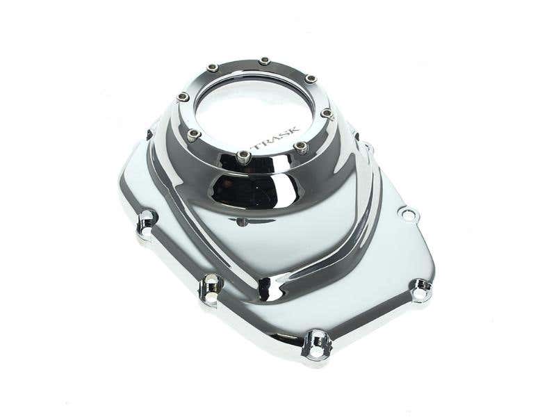 TRASK PERFORMANCE ASSAULT CLEAR CAM COVER - CHROME. FITS MILWAUKEE 8 2018UP.