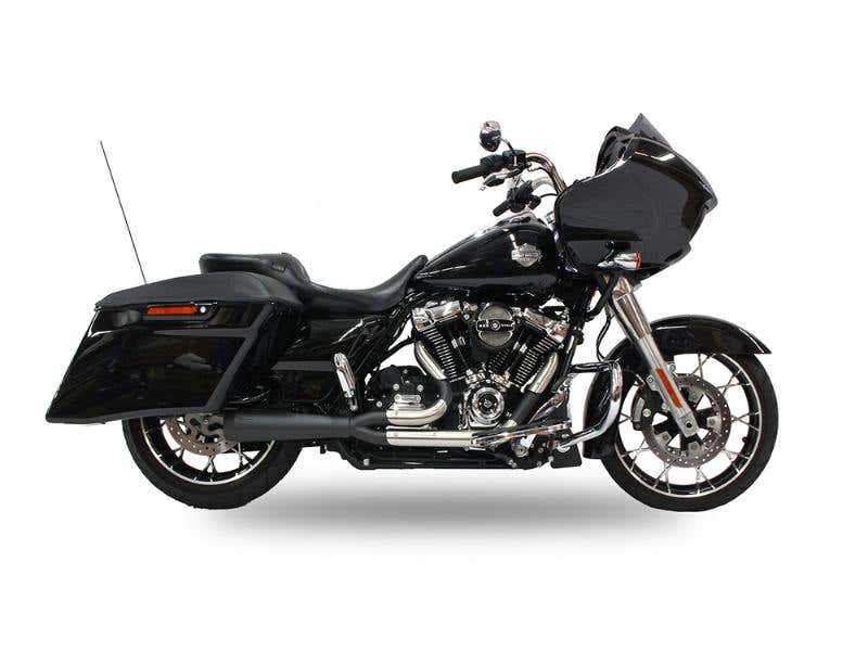 TRASK PERFORMANCE ASSAULT 2-INTO-1 EXHAUST - BLACK. FITS TOURING 2017UP.