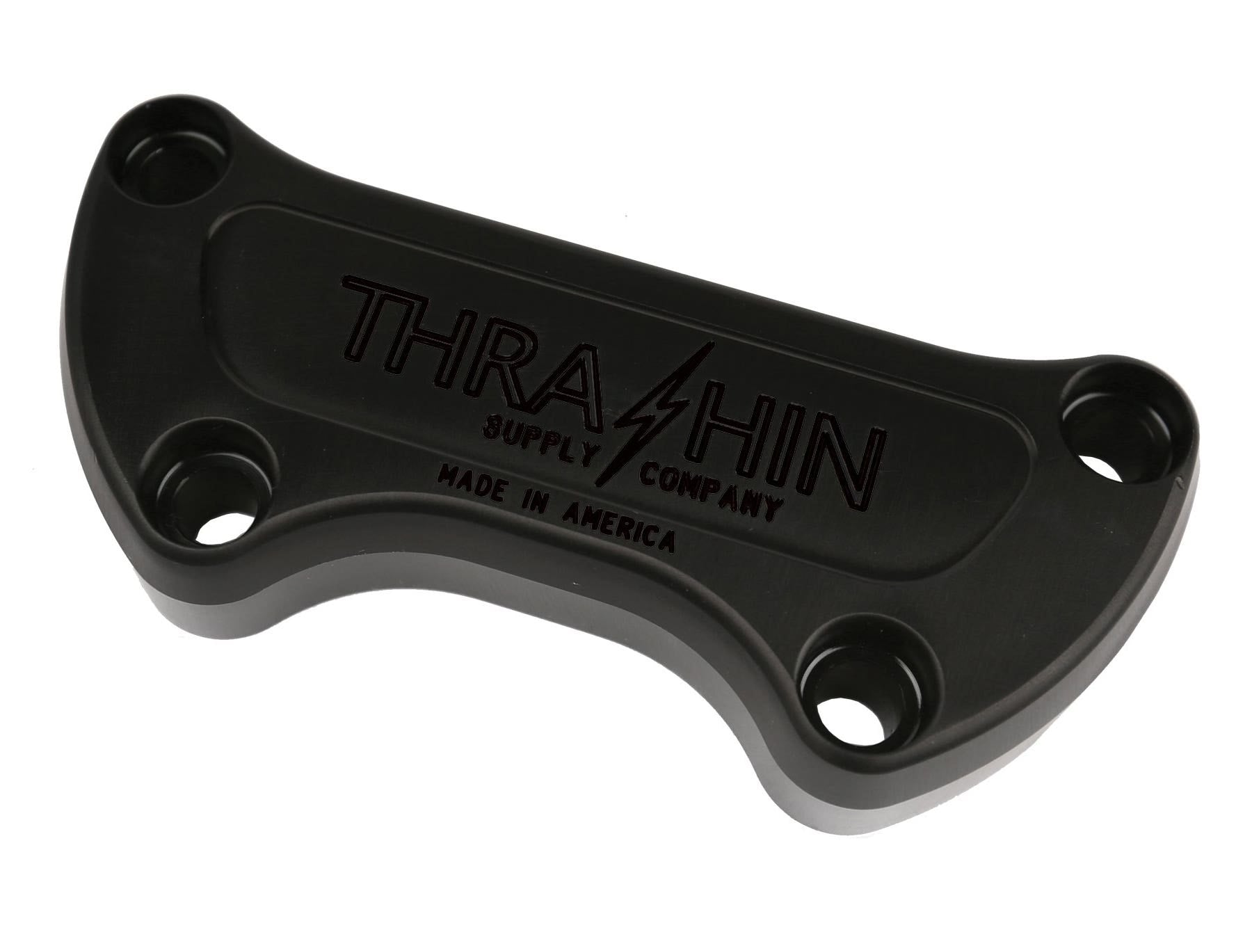 THRASHIN SUPPLY COMPANY H/BAR TOP CLAMP TSC LOGO BLK