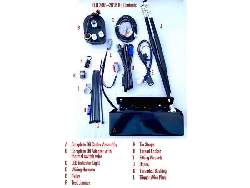 ULTRA COOL OIL COOLERS FAN ASSISTED LOW MOUNT OIL COOLER KIT - GLOSS BLACK. FITS TOURING 2009-2016