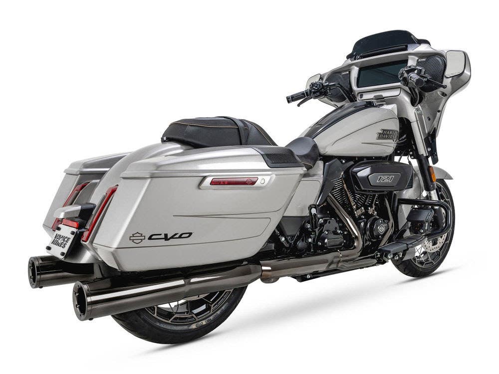 VANCE AND HINES 4.5IN. HI-OUTPUT SLIP-ON MUFFLERS - DARK CHROME. FITS TOURING 2017UP