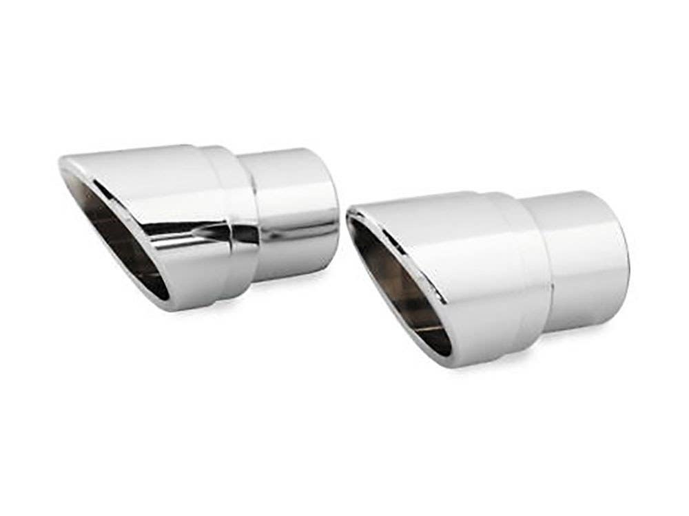 VANCE AND HINES SLASH CUT END CAPS - PAIR. FITS VANCE & HINES BIG SHOTS & BIG SHOTS LONG EXHAUST