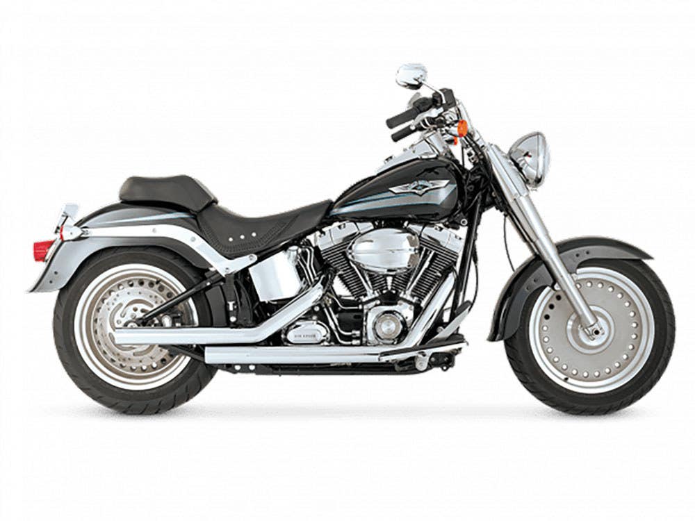 VANCE AND HINES STRAIGHTSHOTS EXHAUST - CHROME. FITS SOFTAIL 1986-2017 NON-240 TYRE MODELS