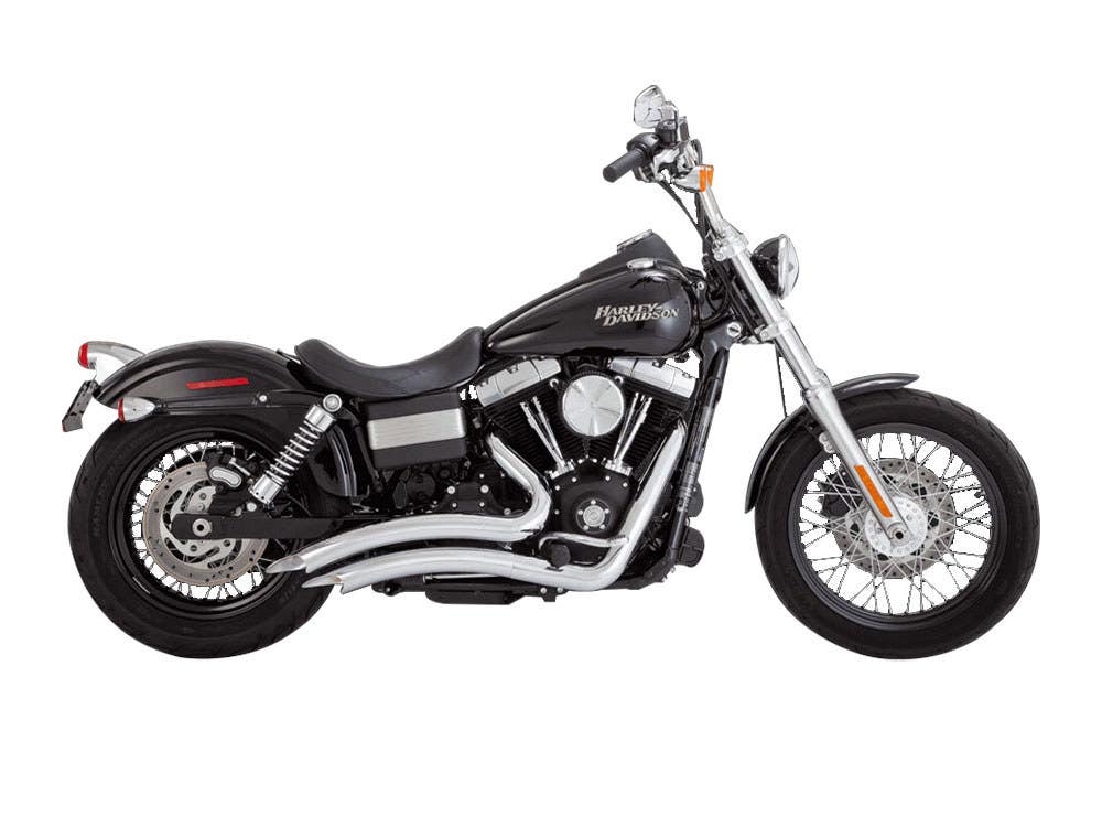 VANCE AND HINES BIG RADIUS EXHAUST - CHROME. FITS DYNA 2006-2017