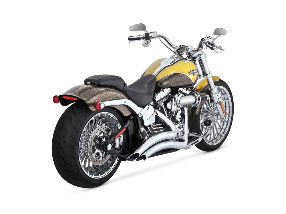 VANCE AND HINES BIG RADIUS EXHAUST - CHROME. FITS SOFTAIL BREAKOUT 2013-2017
