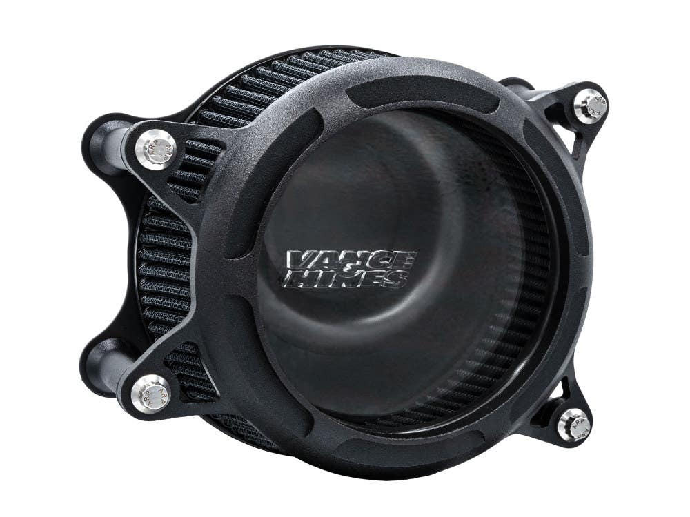 VANCE AND HINES VO2 INSIGHT AIR CLEANER KIT - WRINKLE BLACK. FITS TWIN CAM 1999-2017 WITH CV CARB OR CABLE OPERATED DELPHI EFI