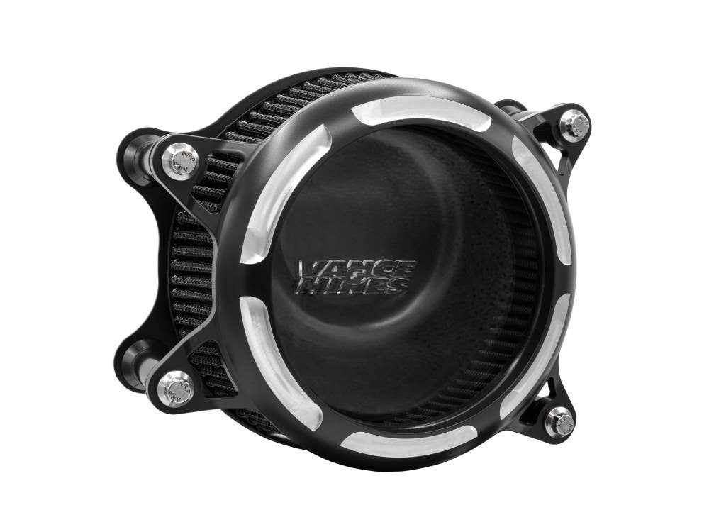 VANCE AND HINES VO2 INSIGHT AIR CLEANER KIT - BLACK CONTRAST. FITS TWIN CAM 2008-2017 WITH THROTTLE-BY-WIRE