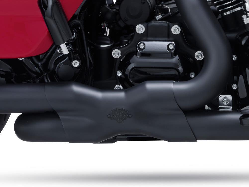 VANCE AND HINES POWER DUALS RIGHT SIDE TUCK & UNDER HEADERS - BLACK. FITS TOURING 2017UP