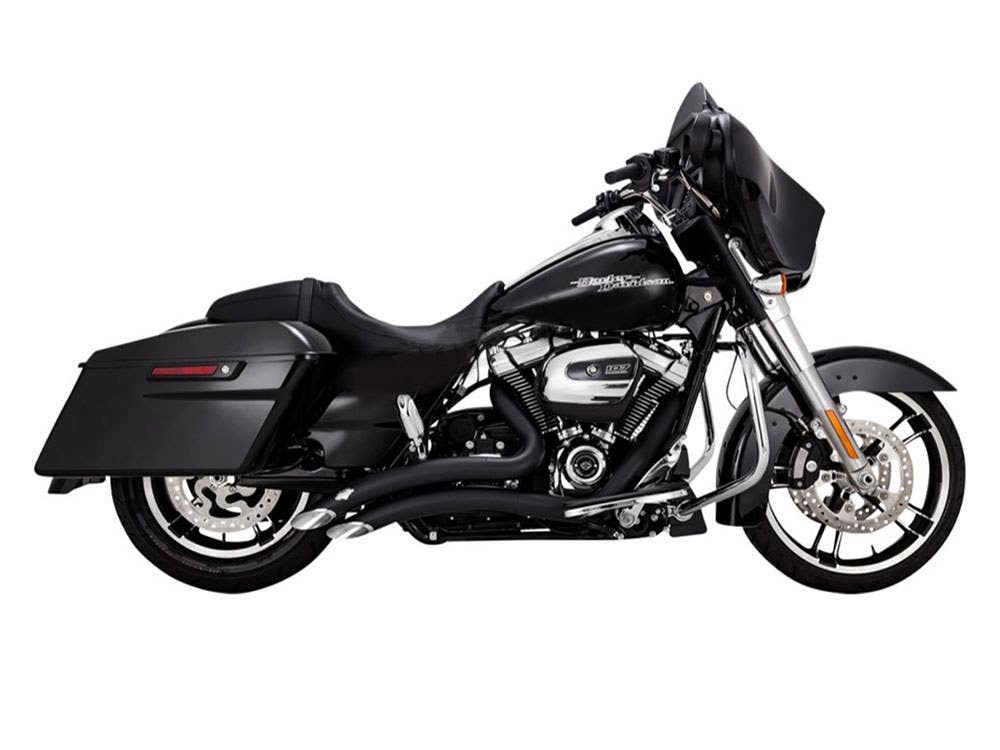VANCE AND HINES BIG RADIUS EXHAUST - BLACK. FITS TOURING 2017UP
