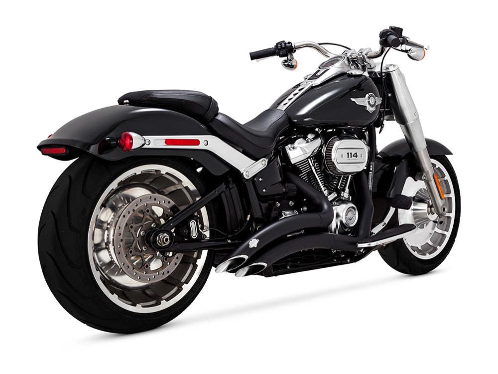 VANCE AND HINES BIG RADIUS EXHAUST - BLACK. FITS BREAKOUT & FAT BOY 2018UP