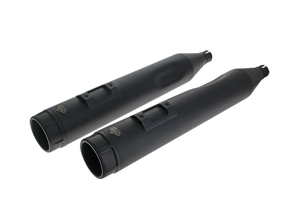 VANCE AND HINES 4.5IN. TORQUER 450 SLIP-ON MUFFLERS - BLACK WITH BLACK END CAPS. FITS TOURING 1995-2016