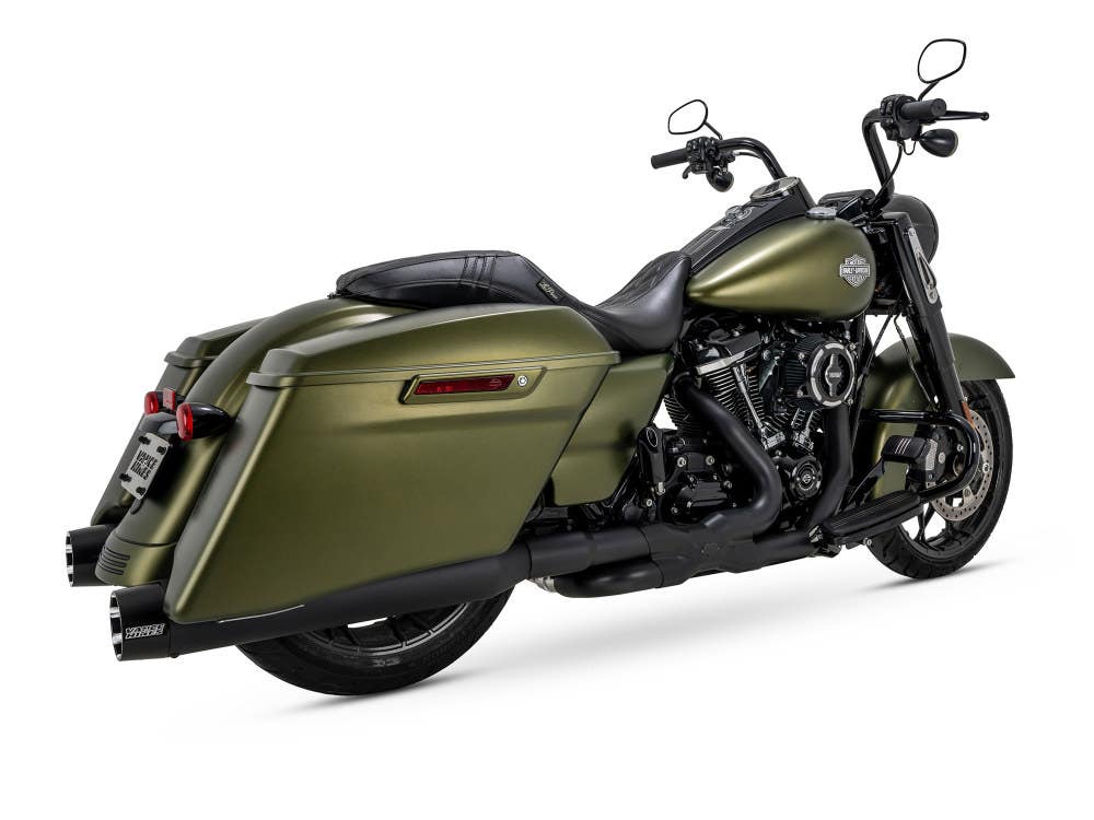 VANCE AND HINES 4.5IN. BLACKBIRD 450 SLIP-ON MUFFLERS - BLACK WITH BLACK END CAPS. FITS TOURING 2017UP