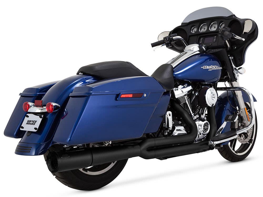 VANCE AND HINES PRO PIPE 2-INTO-1 EXHAUST - BLACK. FITS TOURING 2017UP