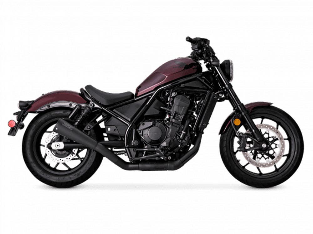 VANCE AND HINES UPSWEEP SLIP-ON MUFFLER - BLACK. FITS HONDA CMX / REBEL 1100CC 2021UP