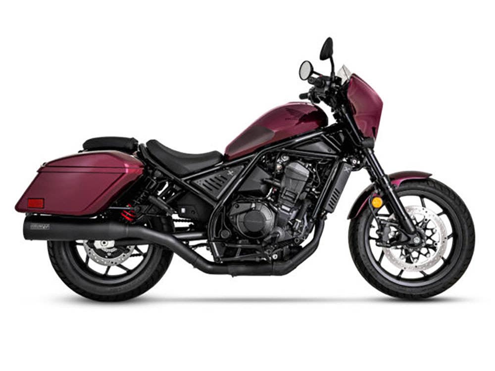 VANCE AND HINES HI-OUTPUT SLIP-ON MUFFLER - BLACK. FITS HONDA CMX / REBEL 1100T 2023UP