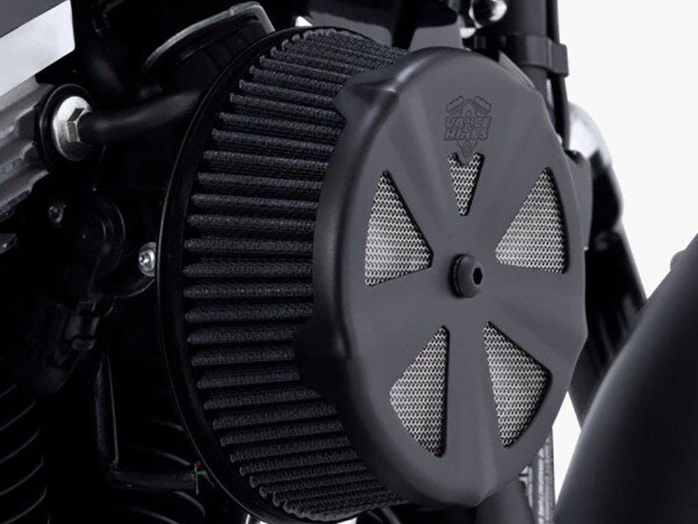 VANCE AND HINES VO2 SKULLCAP CROWN - MATTE BLACK. FITS VANCE & HINES VO2 NAKED AIR INTAKE