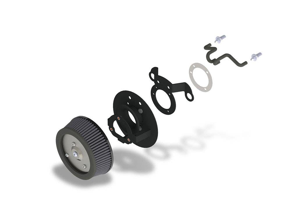 VANCE AND HINES VO2 NAKED AIR CLEANER KIT. FITS SPORTSTER 1988-2021. REQUIRES AIR CLEANER COVER.