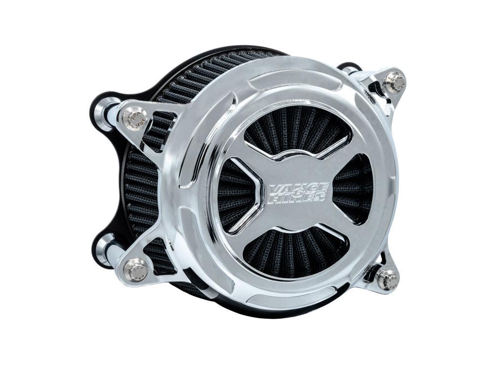 VANCE AND HINES VO2 X AIR CLEANER KIT - CHROME. FITS TWIN CAM 1999-2017 WITH CV CARB OR CABLE OPERATED DELPHI EFI
