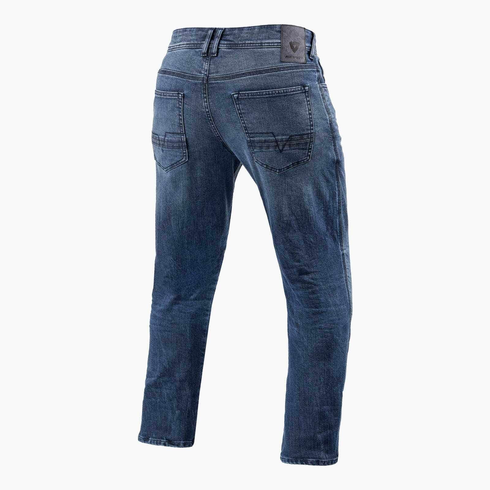 REVIT MENS DETROIT 2 TAPERED FIT JEANS LONG LEG