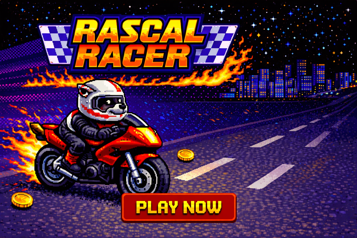 Joe Rascal Racing Hattah Rascal Racer: The Joe Rascal Racing Game – Joe Rascal Harley