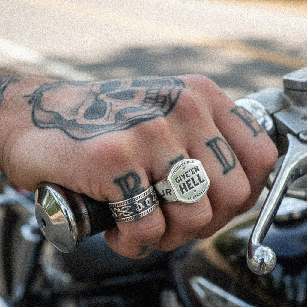 Johnny Reb Give 'Em Hell Ring - Silver - product image 2