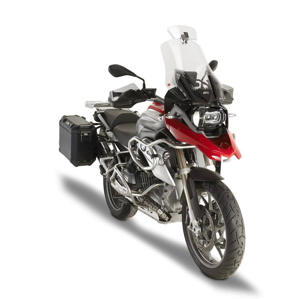 GIVI UNIVERSAL WINDSCREEN EXTENSION - CLEAR WITH ALUMINIUM FITTING KIT