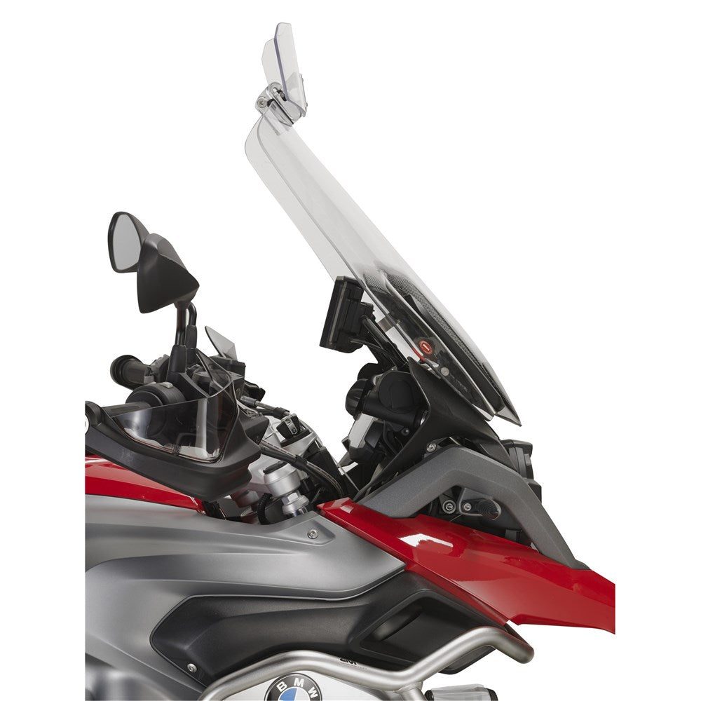 GIVI UNIVERSAL WINDSCREEN EXTENSION - CLEAR WITH ALUMINIUM FITTING KIT