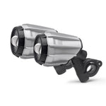 GIVI UNIVERSAL PROJECTOR LED FOG LAMPS (PAIR) ALUMINIUM SILVER/BLACK  [ONC01]