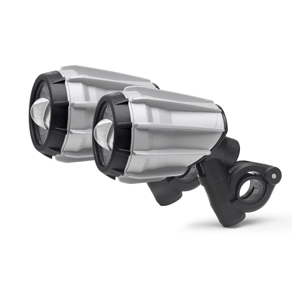 GIVI UNIVERSAL PROJECTOR LED FOG LAMPS (PAIR) ALUMINIUM SILVER/BLACK  [ONC01]