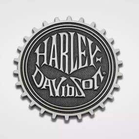 HARLEY-DAVIDSON TEXT SKULL HEAVY-DUTY MAGNET
