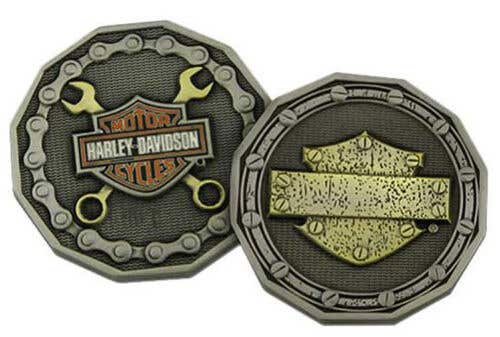 HARLEY-DAVIDSON WRENCH BAR AND SHIELD COIN