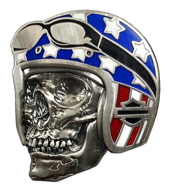 HARLEY-DAVIDSON SKULL FLAG PIN