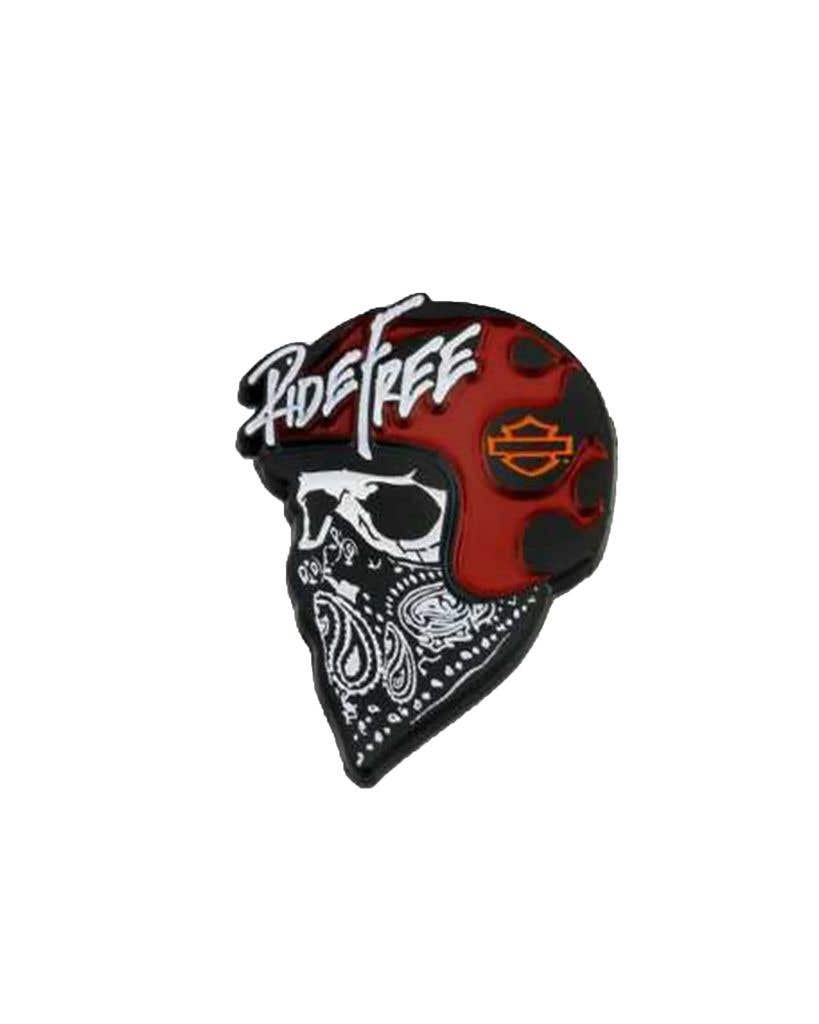 HARLEY-DAVIDSON RIDE FREE SKULL PIN