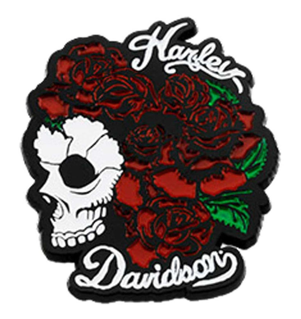 HARLEY-DAVIDSON ROSE SKULL PIN
