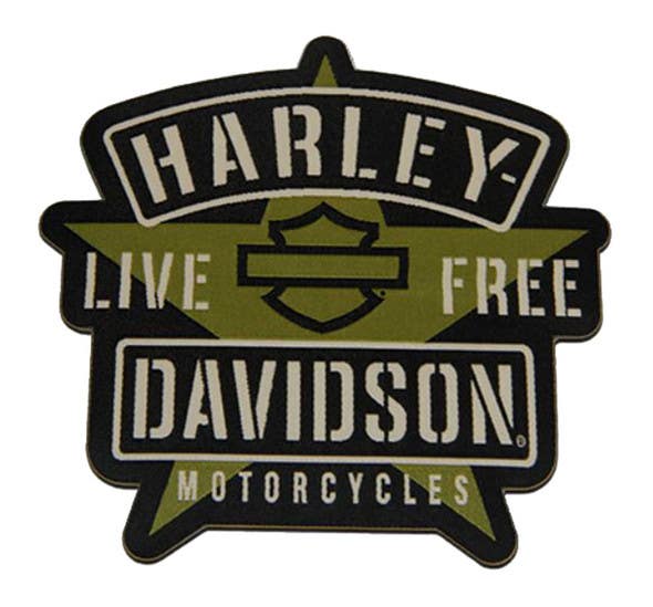 HARLEY-DAVIDSON 4.5IN. WOVEN H-D MILITARY STAR EMBLEM SEW-ON PATCH