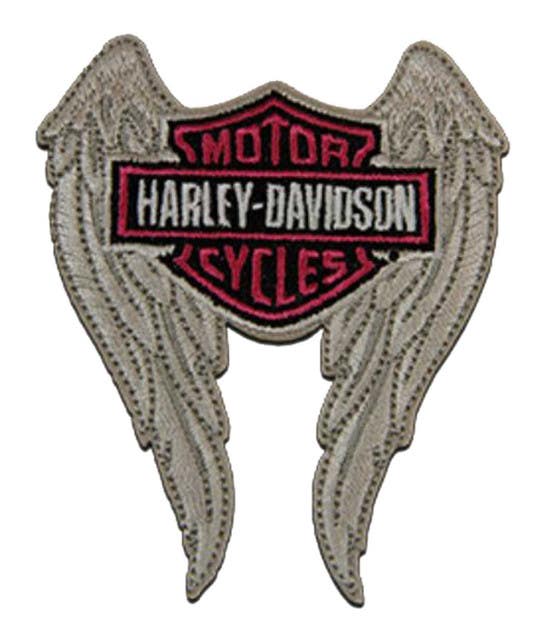 HARLEY-DAVIDSON 2 INCH EMBROIDERED WINGED BAR AND SHIELD LOGO EMBLEM SEW-ON PATCH
