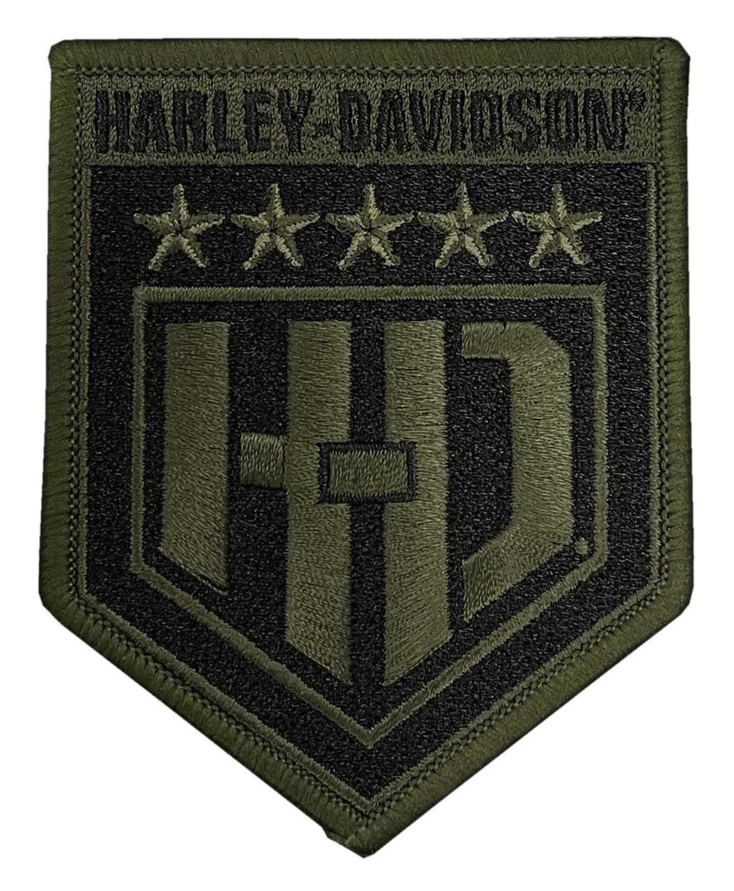 HARLEY-DAVIDSON 3.5 IN. H-D MILITARY SHIELD EMBLEM SEW-ON PATCH