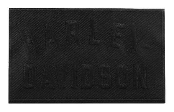 HARLEY-DAVIDSON 4 IN. EMBROIDERED MINIMAL H-D TEXT EMBLEM SEW-ON PATCH