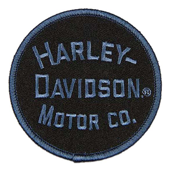 HARLEY-DAVIDSON 3.5 IN. EMBROIDERED MINIMAL VINTAGE H-D TEXT EMBLEM SEW-ON PATCH